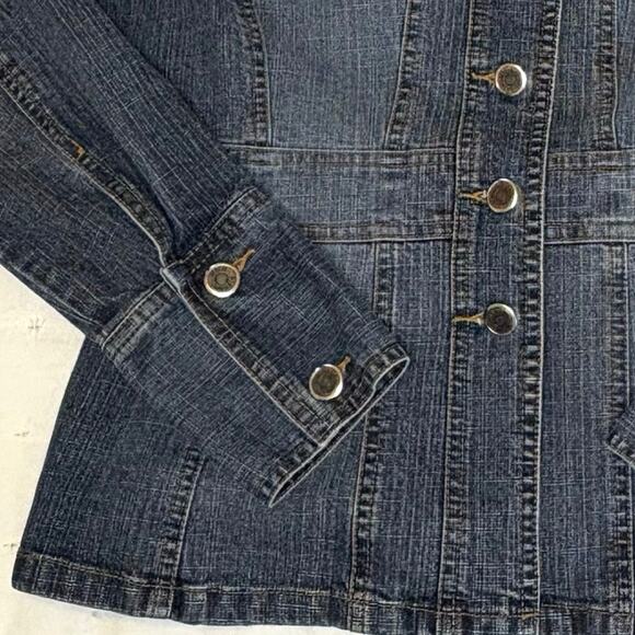 Vintage High Sierra Y2K Fitted Denim Jacket Women’s S Blue - Picture 6 of 13
